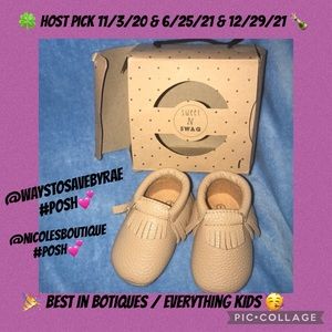Sweet N Swag size 1 tan baby moccasins New